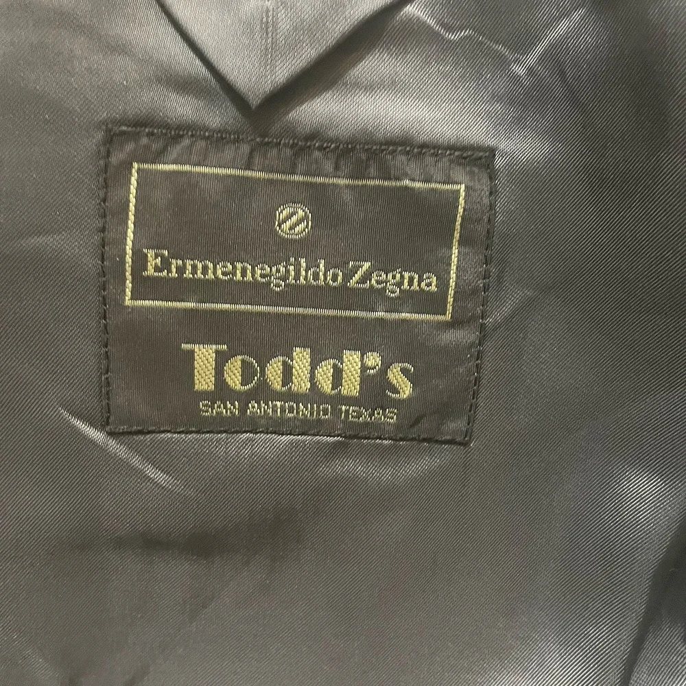 ERMENEGILDO ZEGNA Todd's Blazer Wool‎ Cashmere Men's EU54R US44R Check Academia